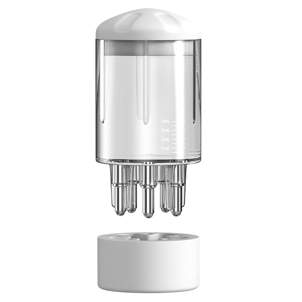 Hair Growth Scalp Massager and Oil Applicator Comb - Easy-to-Use Dispenser for Hair Care Nutrients (White)